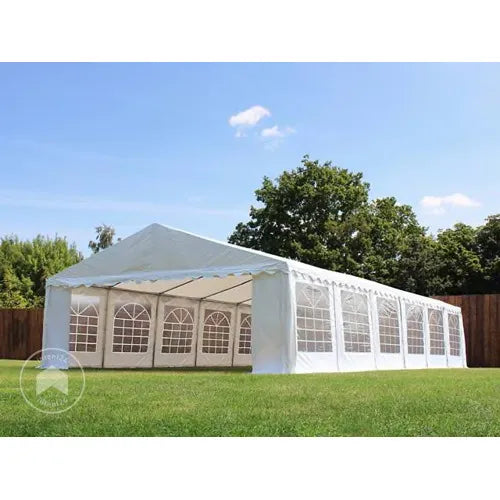 Carpa para fiestas, PVC 700, 6×12 m verde oscuro-blanco