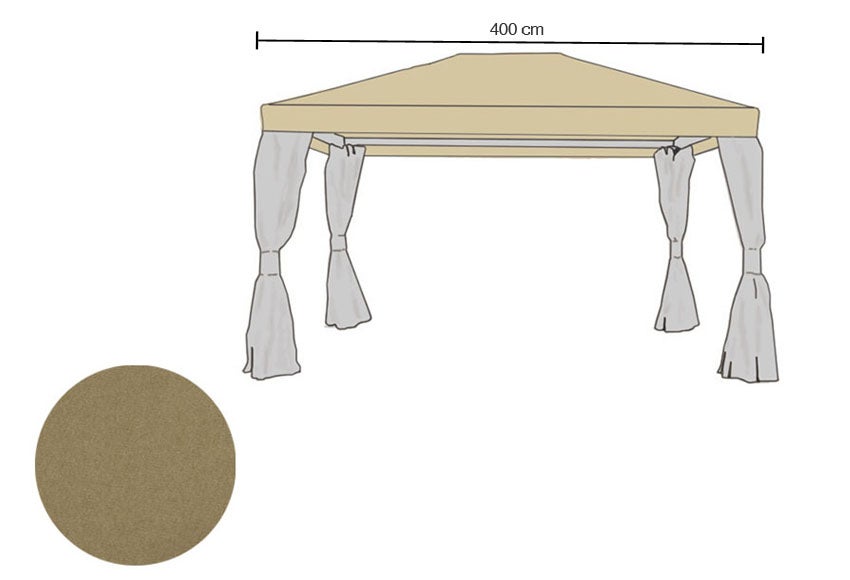 Toldo de marrón de 300x400 cm