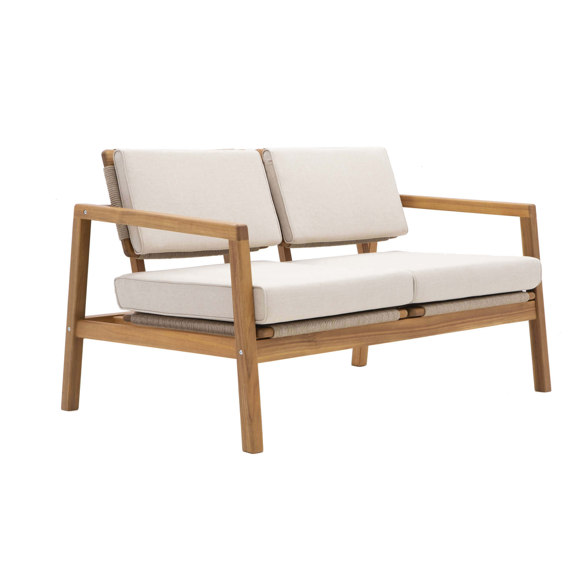 Sillón de jardín NATERIAL Oasis de acacia beige 2 plazas
