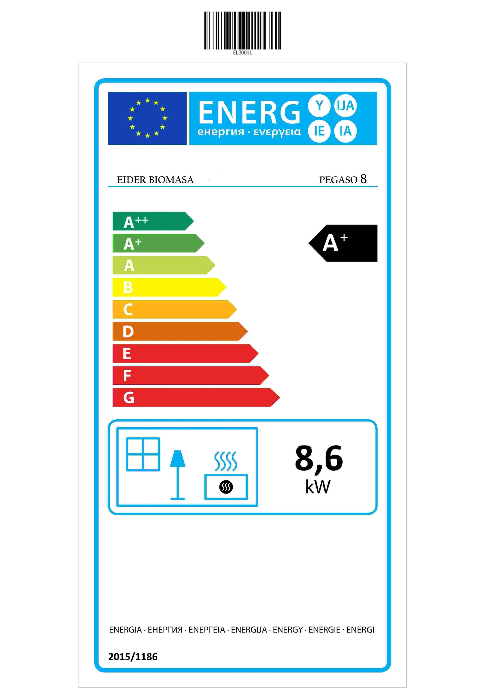 Estufa de pellet ECO NABONA-7 7,7 Kw rojo