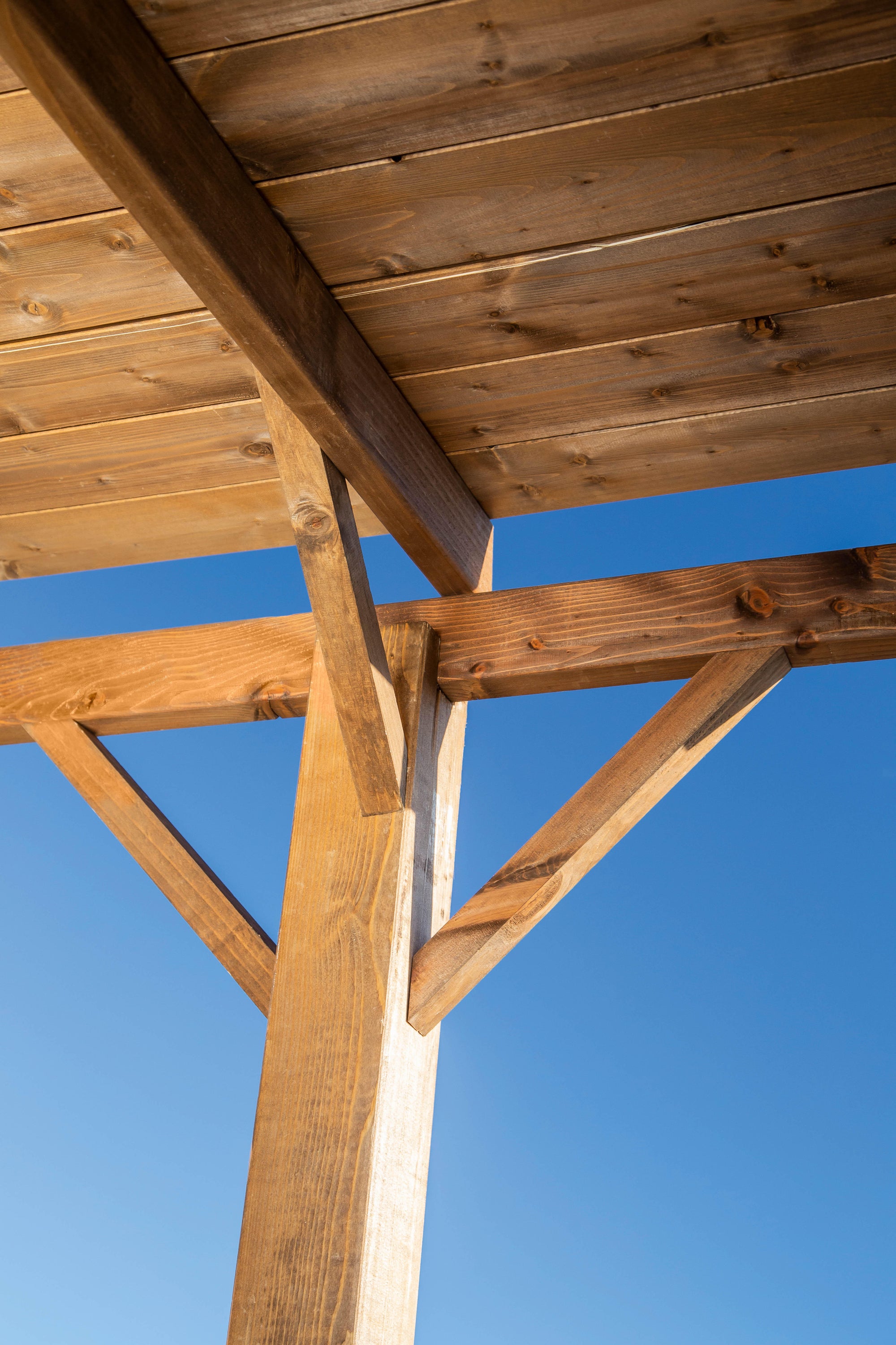 Pérgola de madera Aitana marrón de 300x400 cm