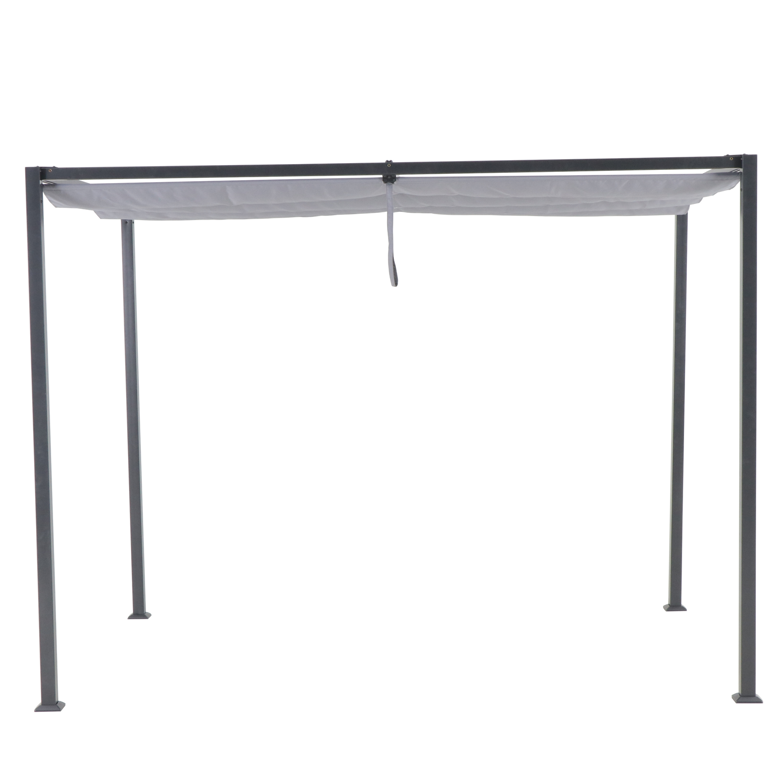 Pérgola de acero NATERIAL Horali gris 199x297 cm