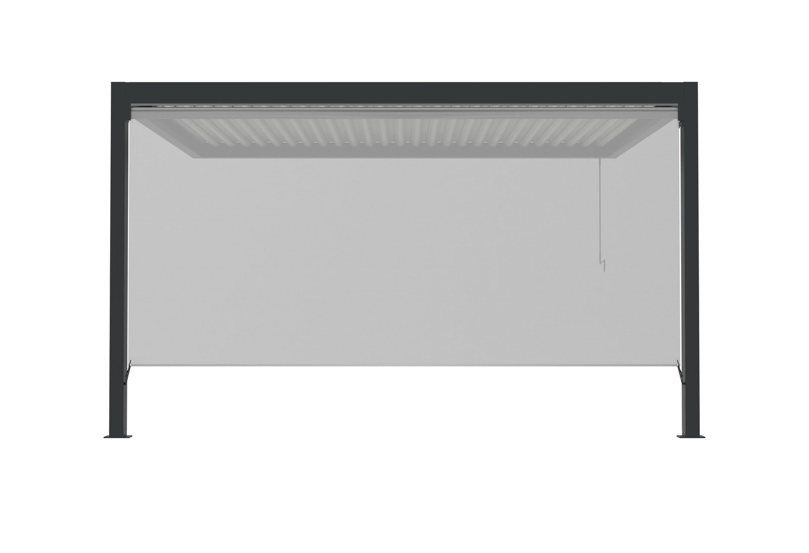 Toldo fachada pérgola Caleta de poliéster gris 393 x 393 cm