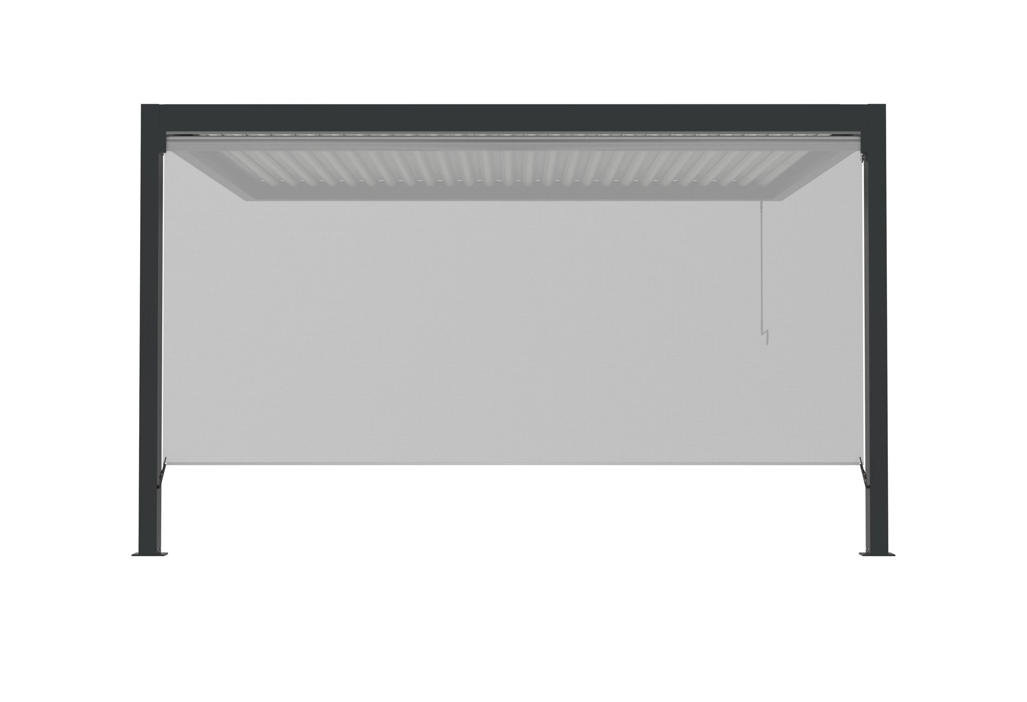 Toldo fachada pérgola Caleta de poliéster gris 393 x 393 cm