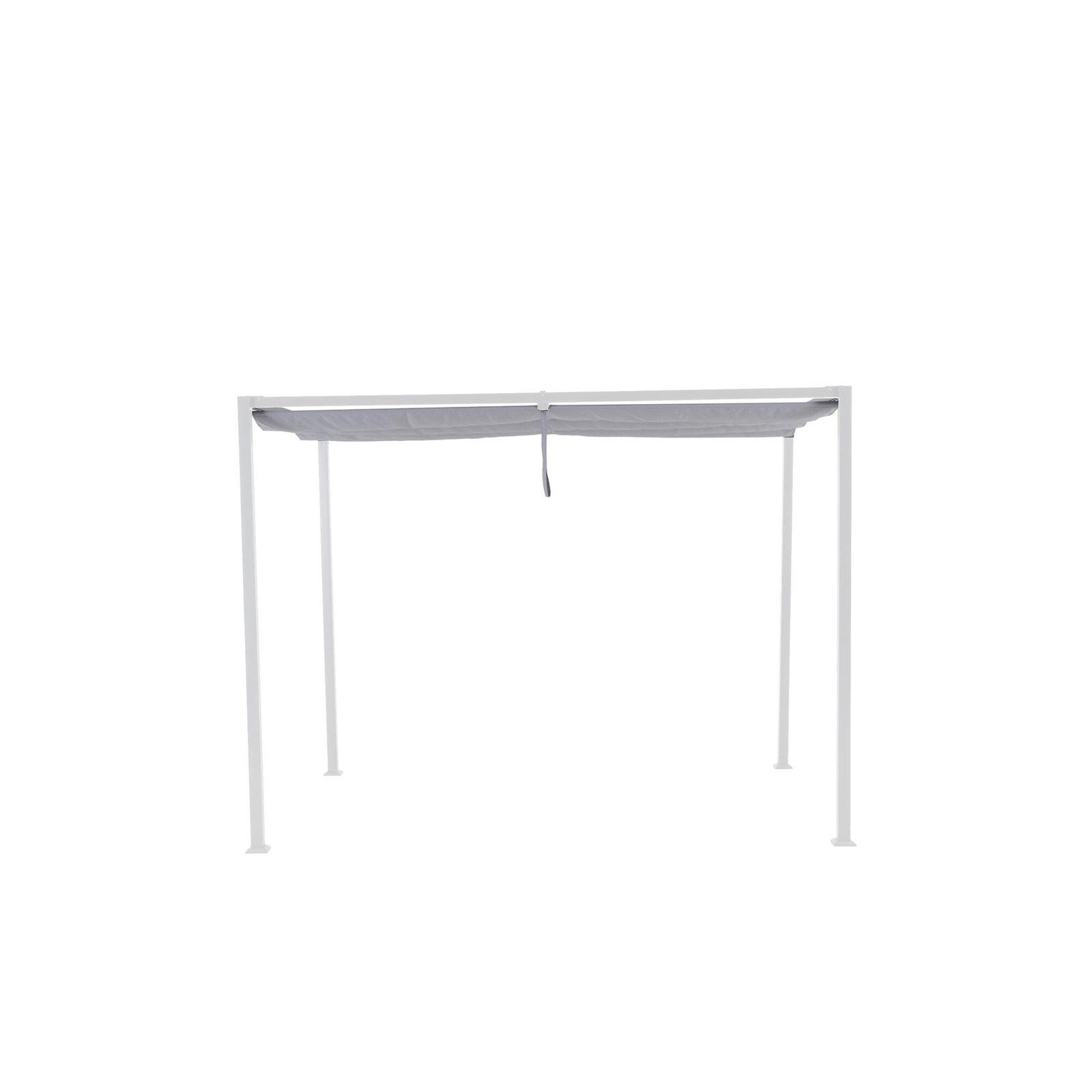 Toldo pérgola de poliéster NATERIAL Horali gris / plata de 289x187 cm