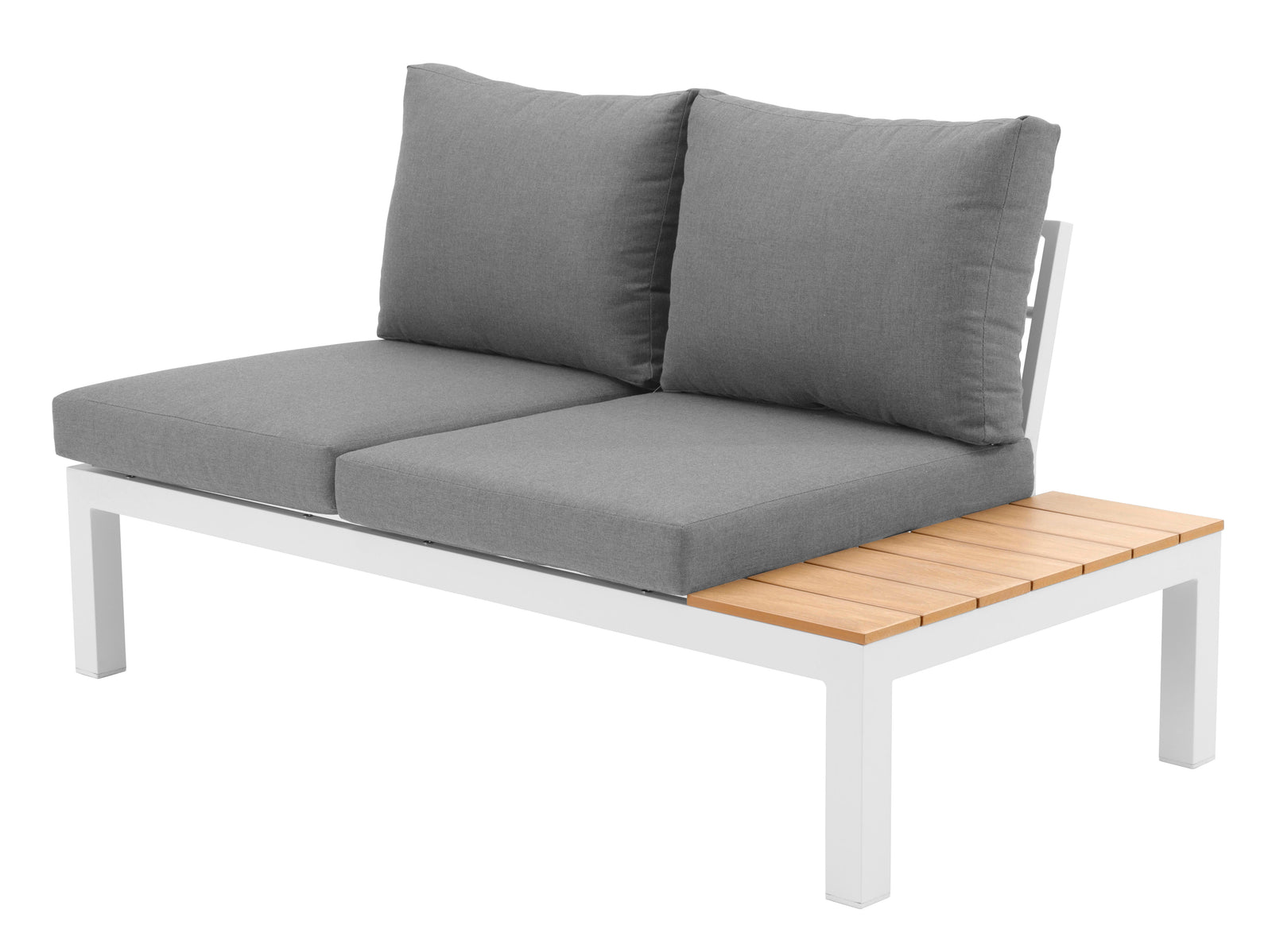 Sofá lateral de jardín de aluminio Little San Diego. Parte conjunto