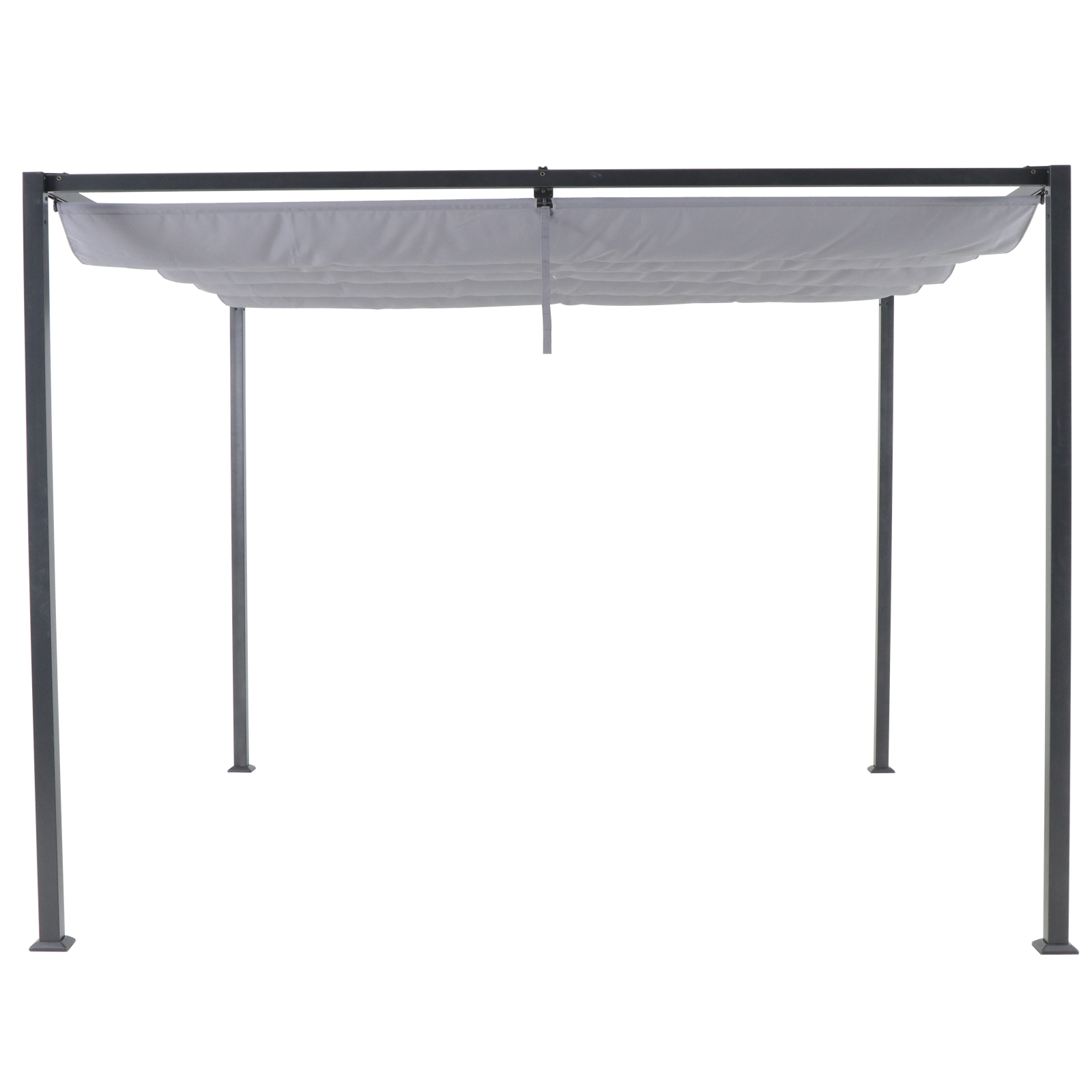 Pérgola de acero NATERIAL Horali gris 297x297 cm