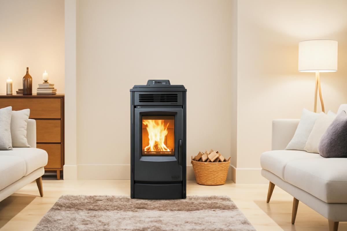 Estufa de Pellets KARMEK ONE MATILDE 10kW | Rendimiento 88% y Calefacción Programable 250m³