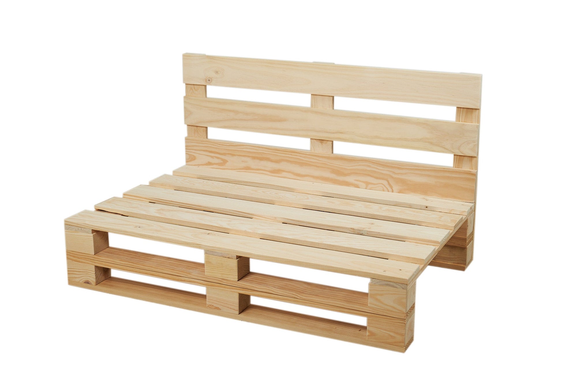 Sofá de Palets - Lijado y Cepillado - Medida 100cm X 60cm -Interior/Exterior Nuevo - Sillón de Palets / Sofá para patio