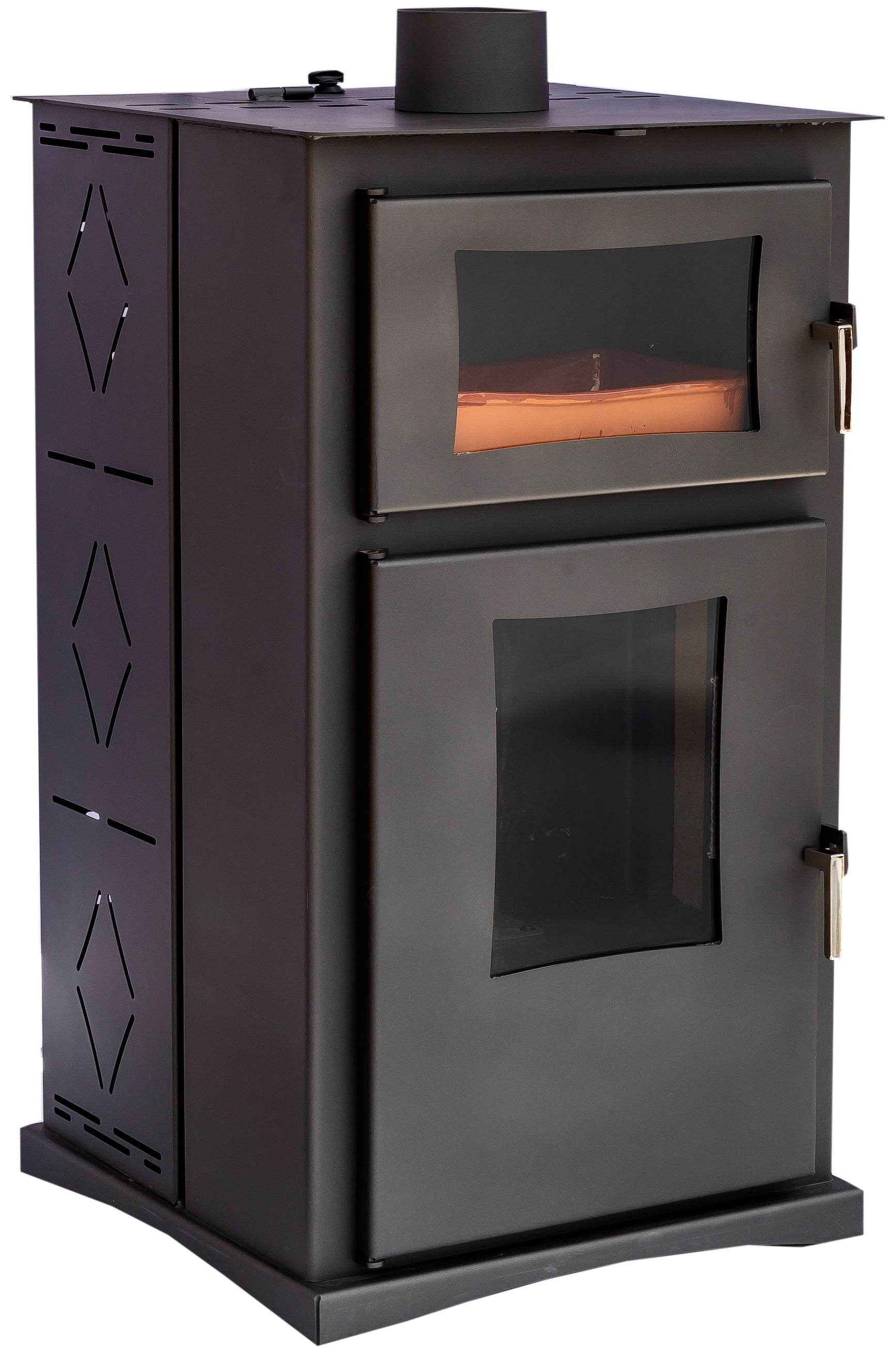 JOIMA - Estufa De Pellets sin Electricidad con Horno Modelo Vitta Nature de 8 kW. Funciona sin Conexión a la red Eléctrica