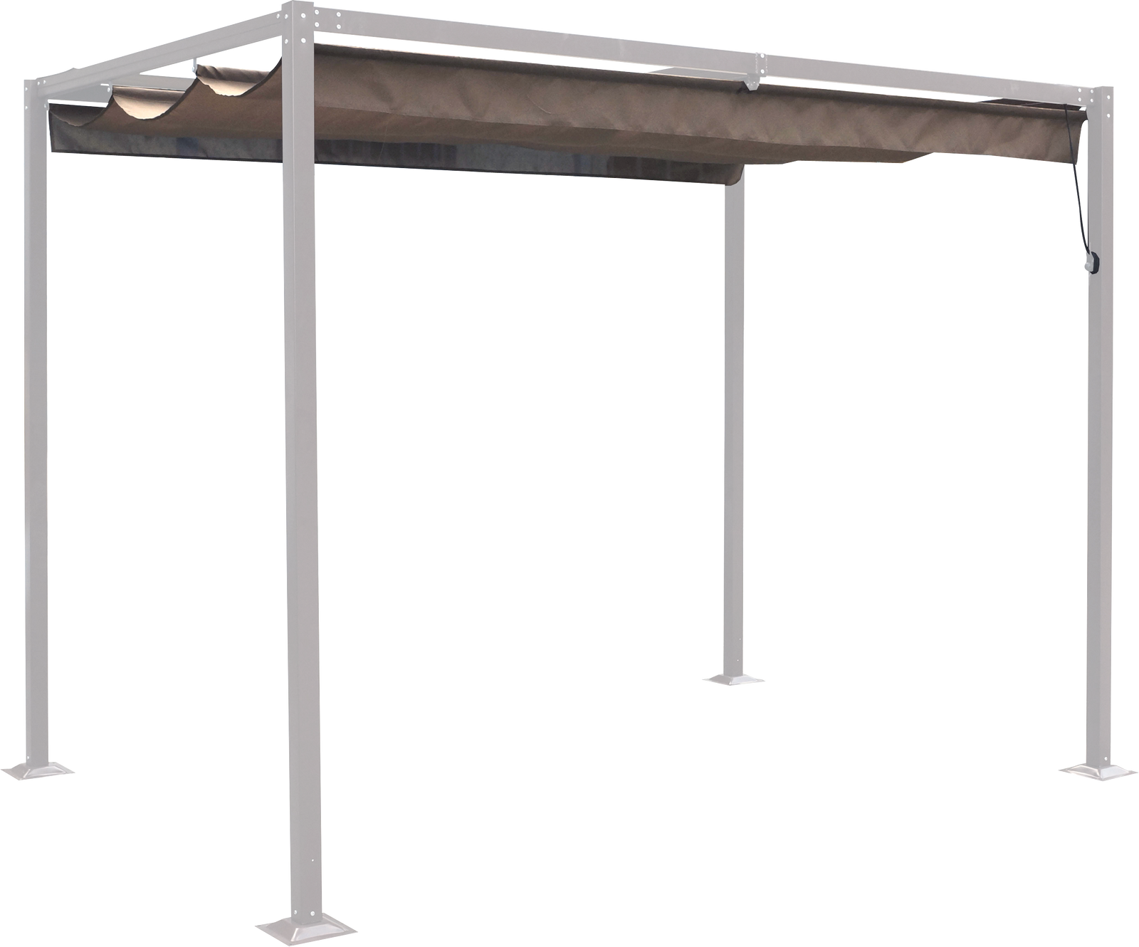 Toldo para pérgola de poliéster marrón Malta de 300x200 cm
