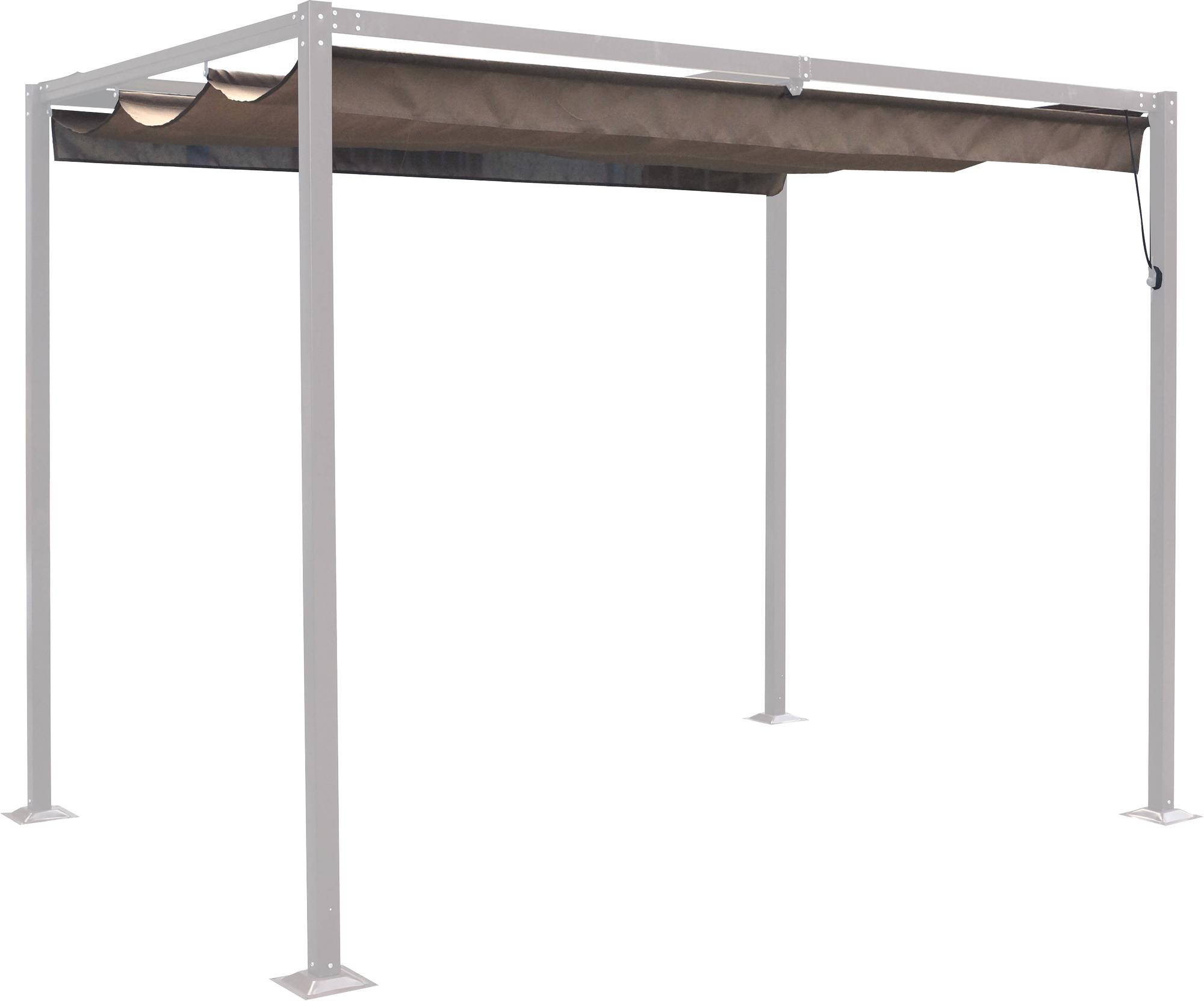 Toldo para pérgola de poliéster marrón Malta de 300x200 cm