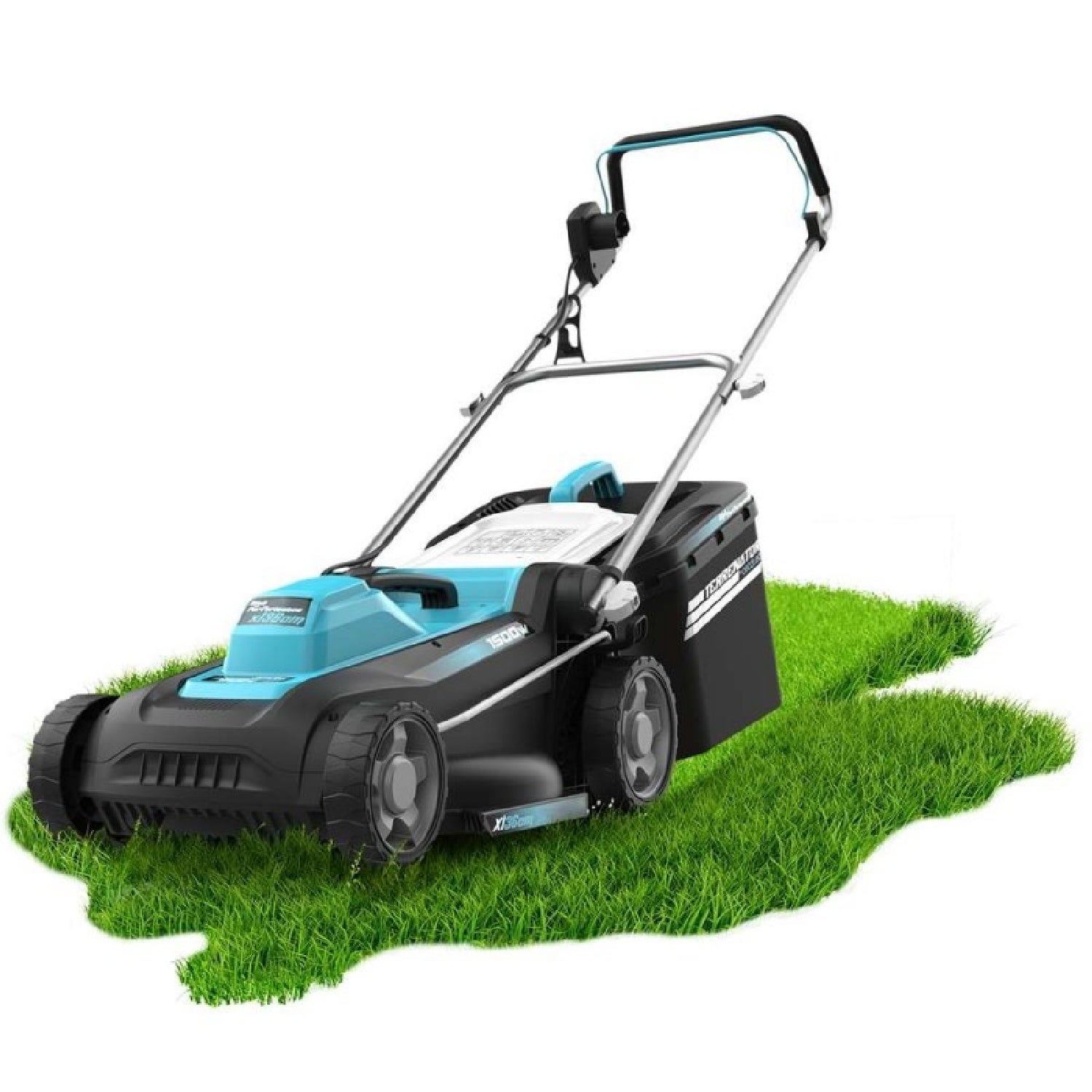 Cecotec Cortacésped de Cable Terrenator 360 Flex Z. 1500W, Ancho de Corte 36cm, Cambio de Altura Sistema Z-Tech