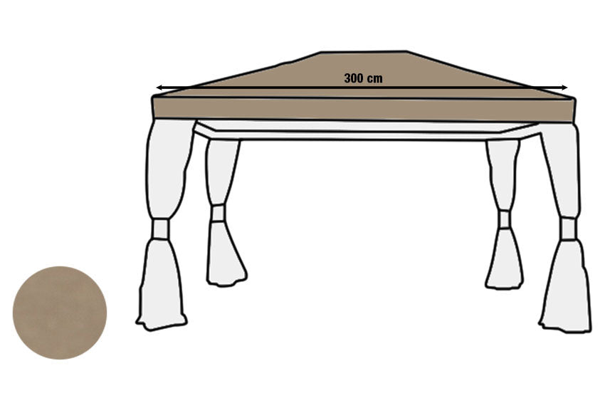 Toldo para pérgola Granada de marrón de 300x300 cm