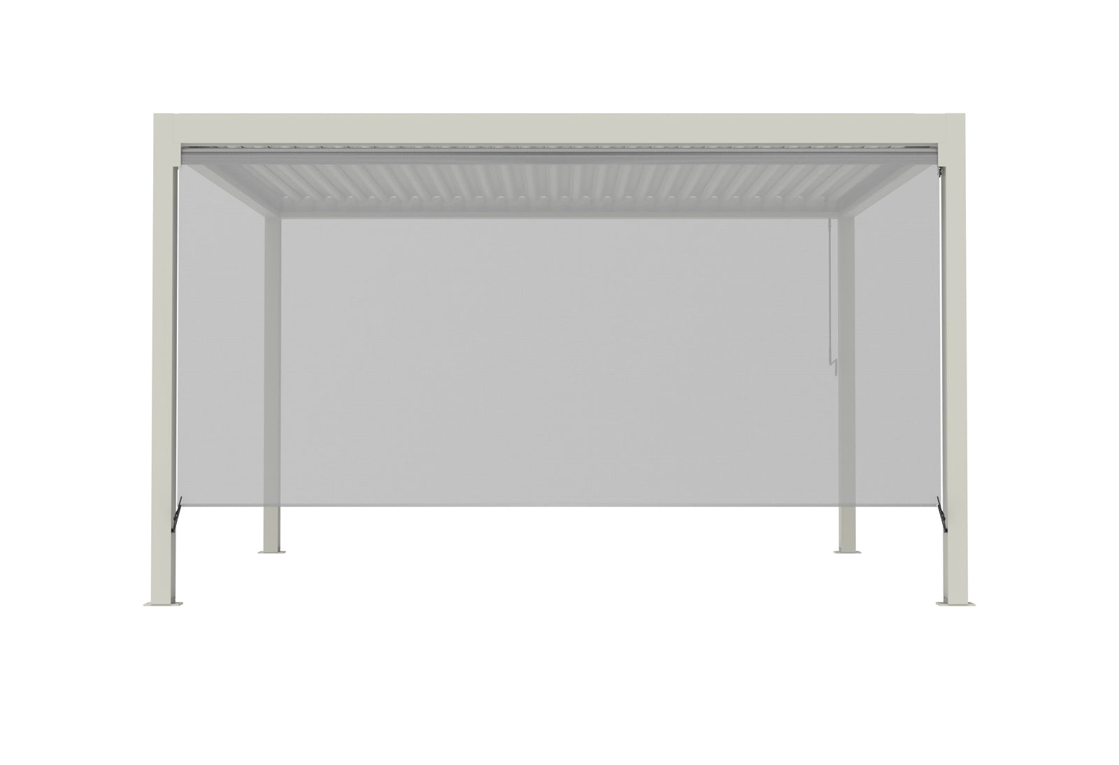 Toldo fachada pérgola Caleta de poliéster blanco 393 x 393 cm