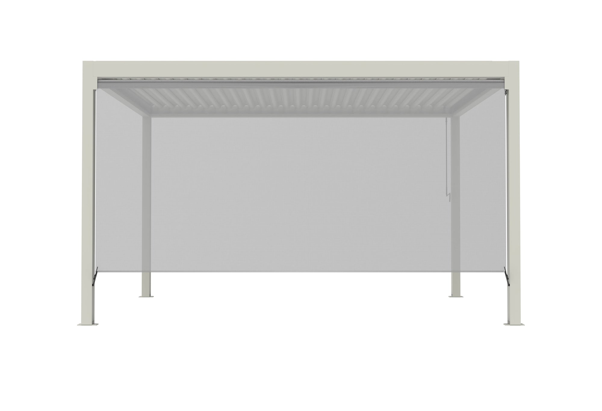 Toldo fachada pérgola Caleta de poliéster blanco 393 x 393 cm