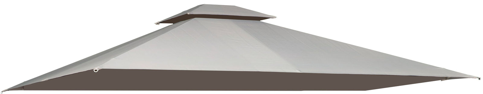 Toldo pérgola Oxis de poliéster marrón de 302x402 cm