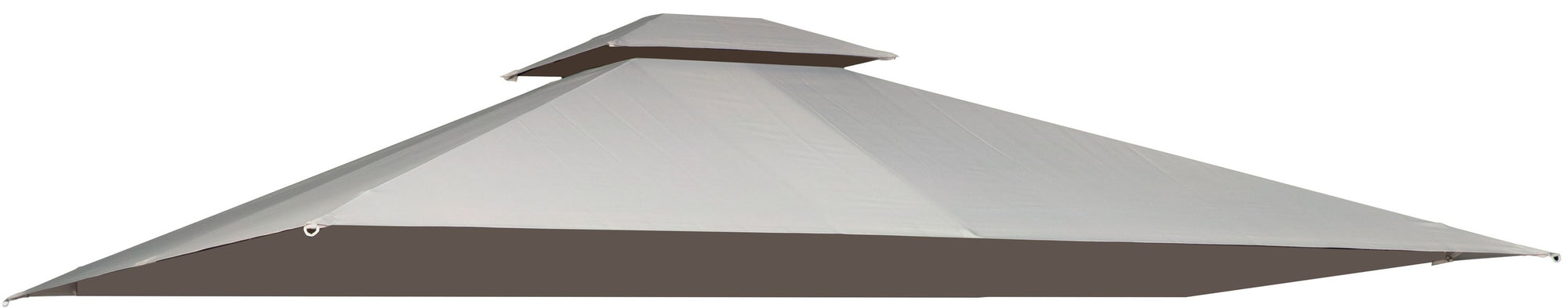 Toldo pérgola Oxis de poliéster marrón de 302x402 cm