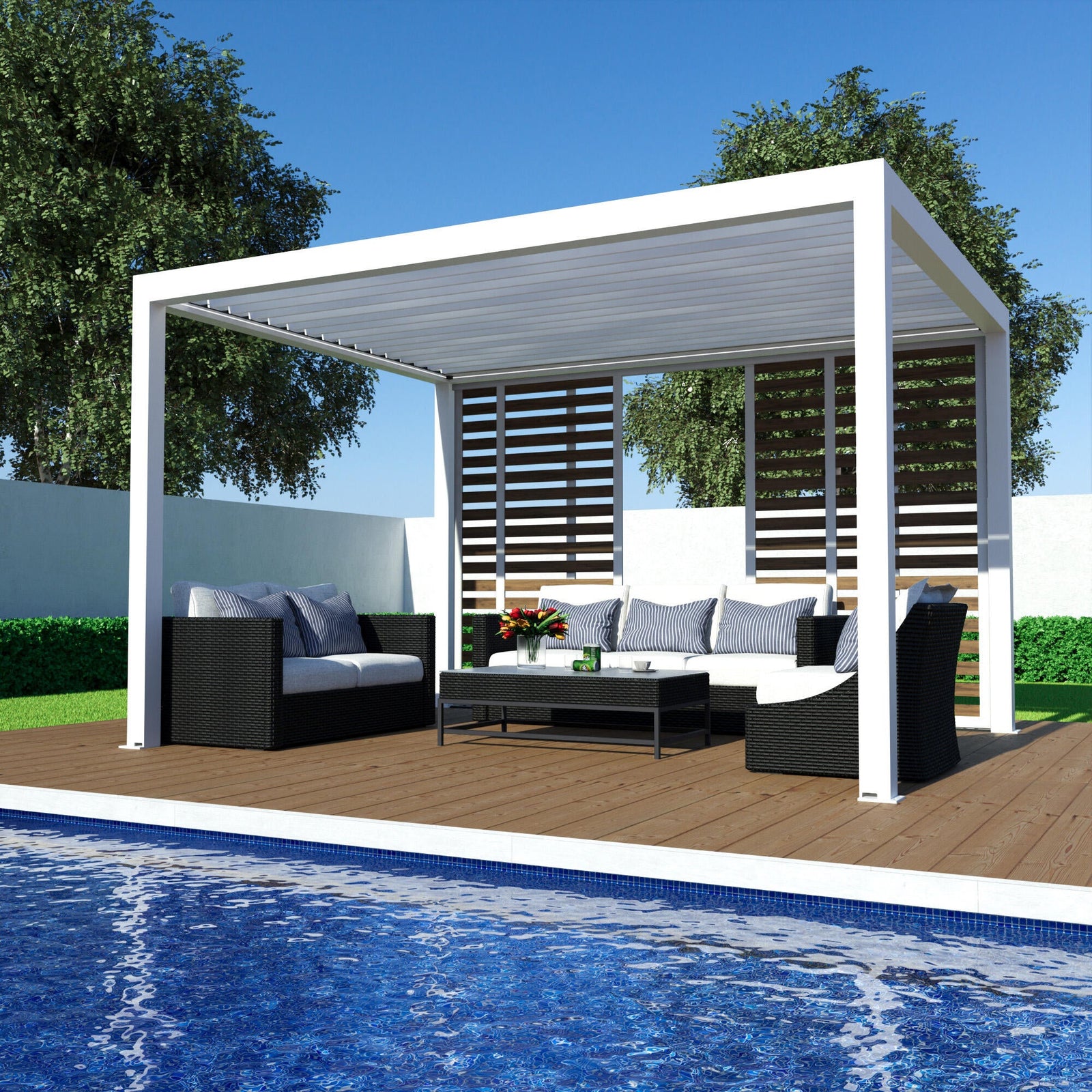 4 Paneles Tokio 4x2.5m blanco