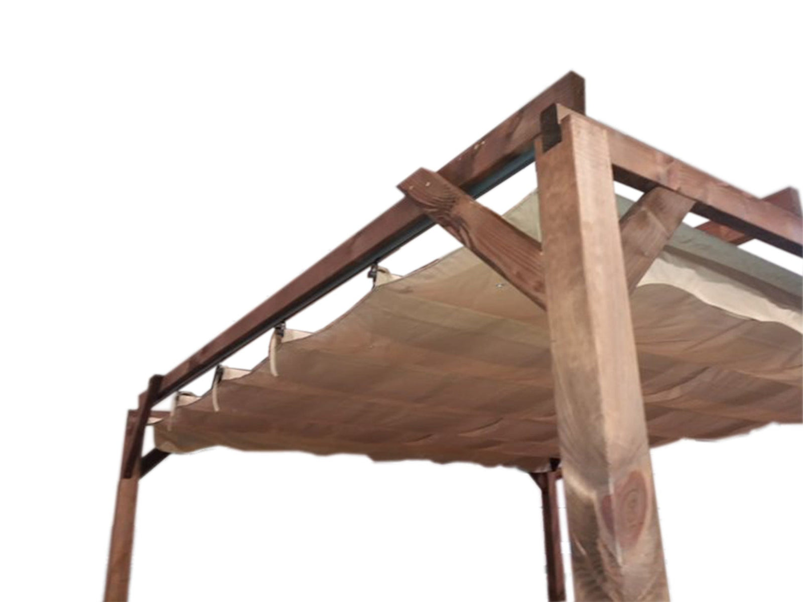 Pérgola de madera Navia marrón de 300x400 cm