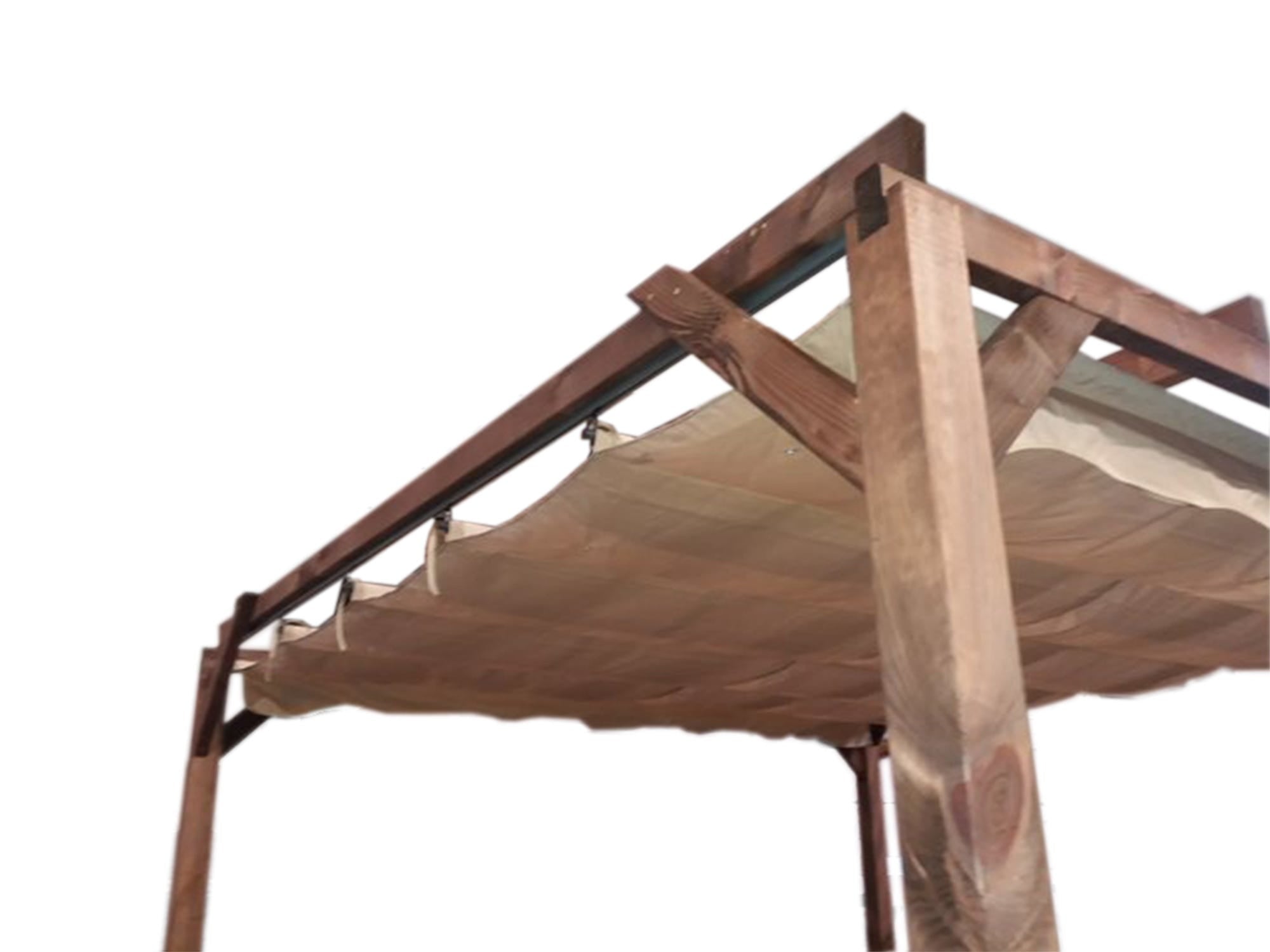 Pérgola de madera Navia marrón de 300x400 cm
