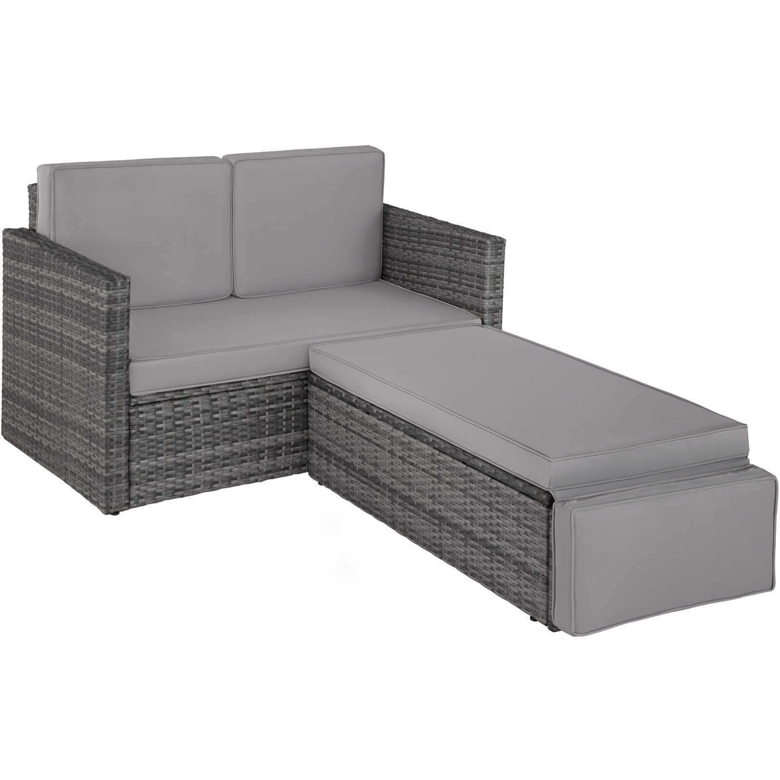 TECTAKE sofá de ratán 2 plazas