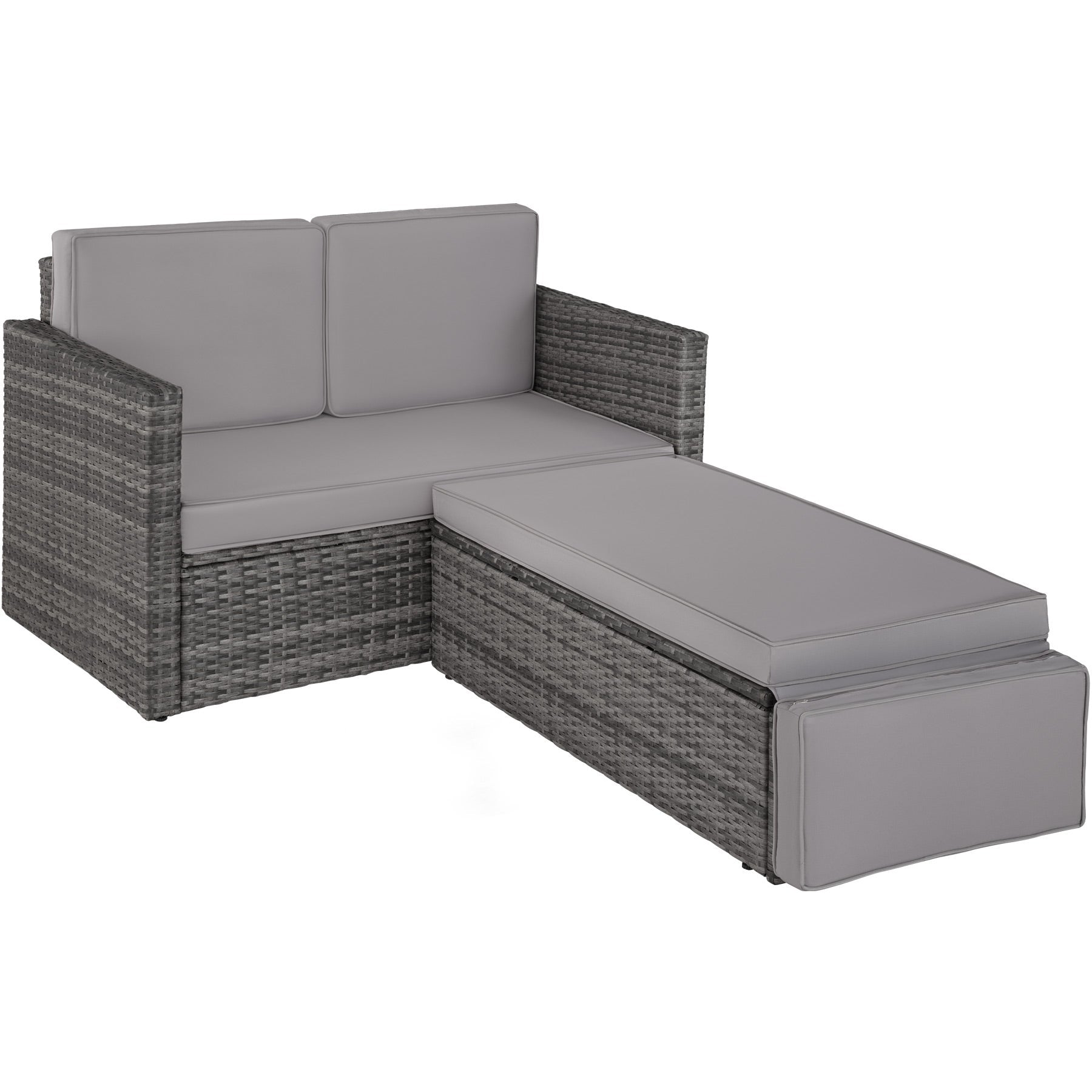 TECTAKE sofá de ratán 2 plazas