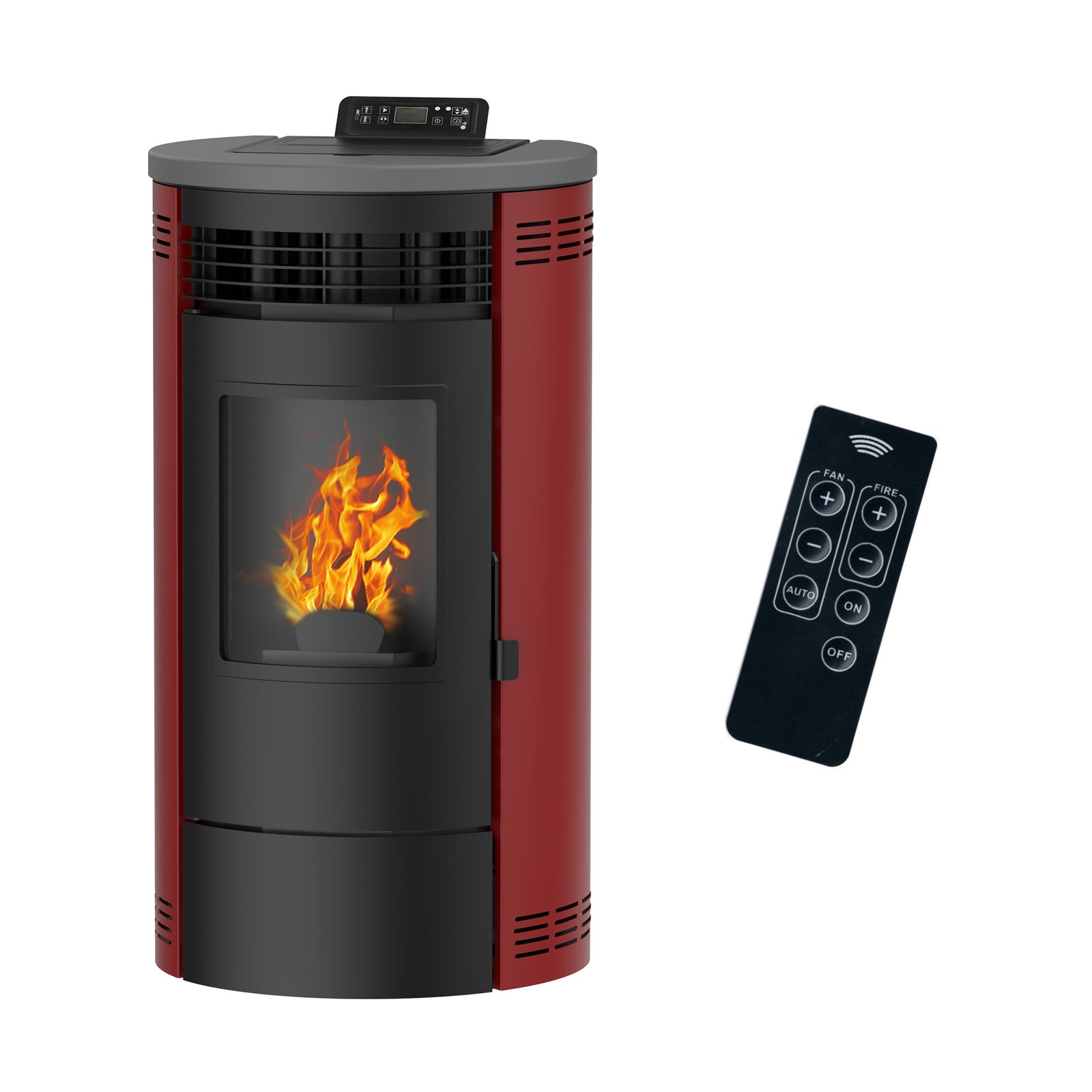 Estufa de pellets Flavia 15 kW Sannover Burdeos