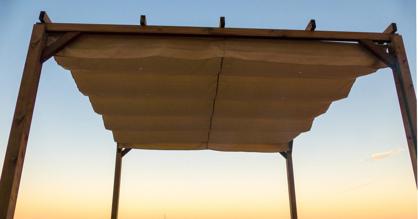 Pérgola de madera Navia marrón de 300x400 cm