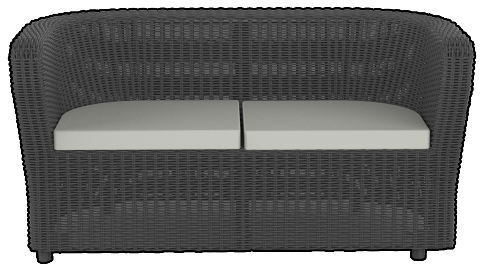 Sofá de exterior de resina trenzada Nova gris