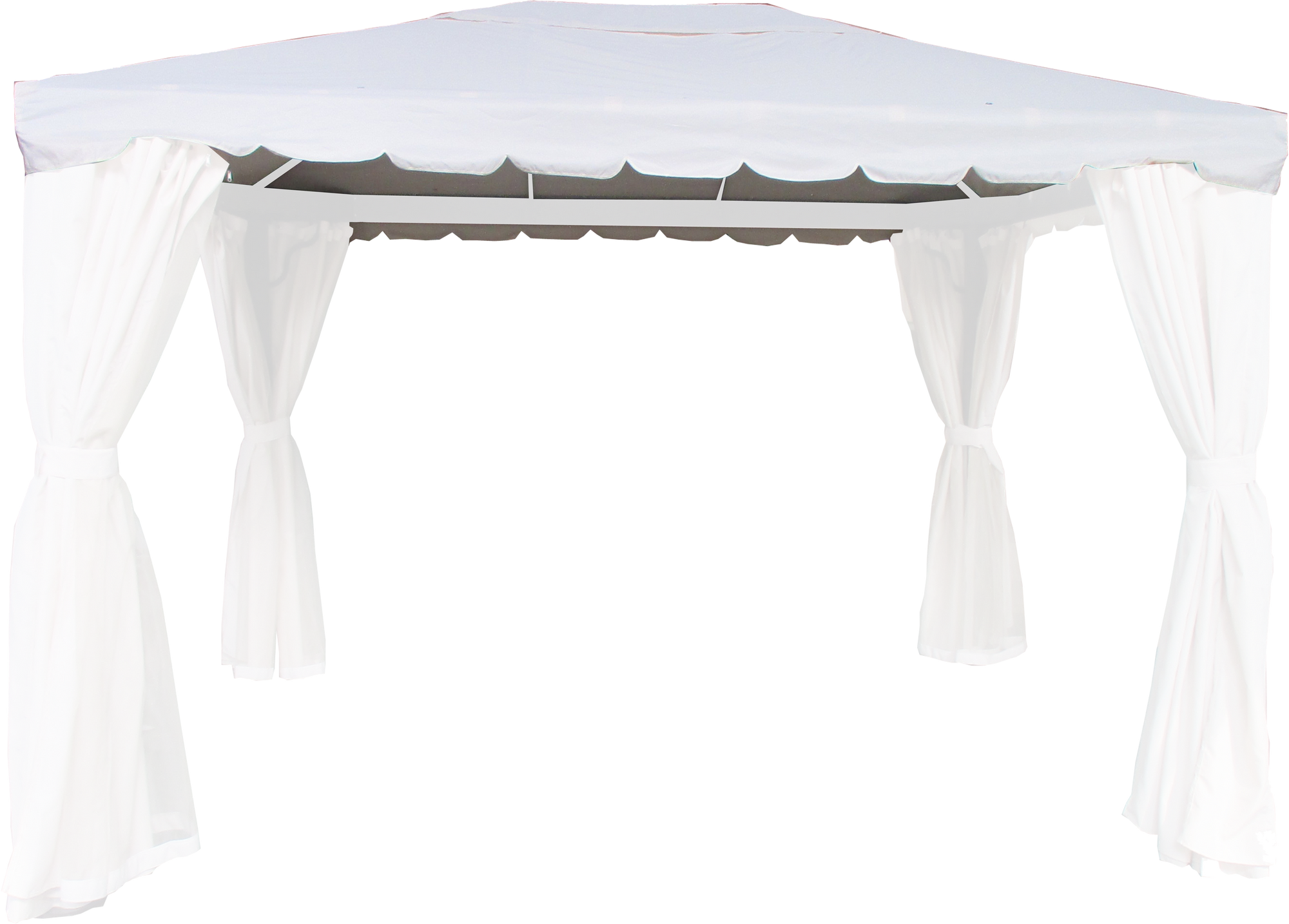 Toldo pérgola de poliéster Zeus beige de 300x300 cm