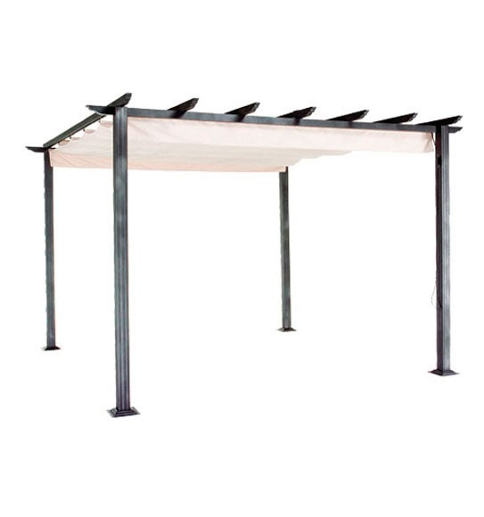 Toldo color crudo de 257x344 cm para pérgola Excelence 300x400 cm
