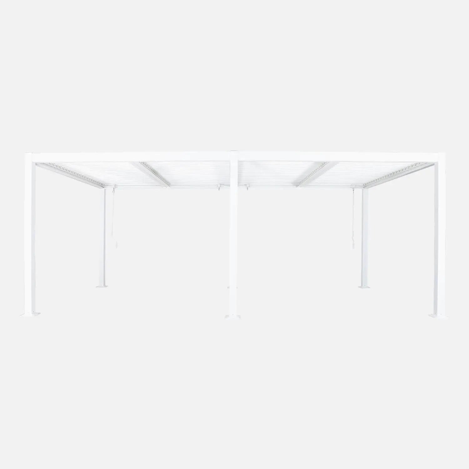 Pérgola bioclimática de aluminio y acero con lamas orientables 6x3m Palace