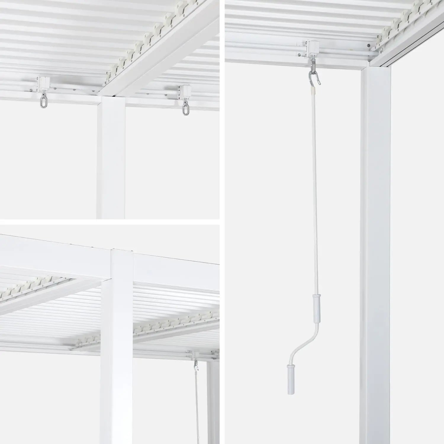 Pérgola bioclimática de aluminio y acero con lamas orientables 6x3m Palace