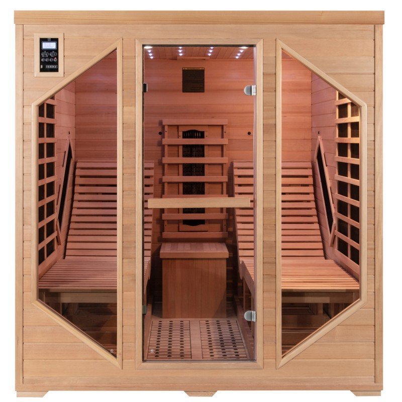 Sauna de infrarrojos LOUNGE 2 plazas paneles de carbono y cerámica 3300W – Snö