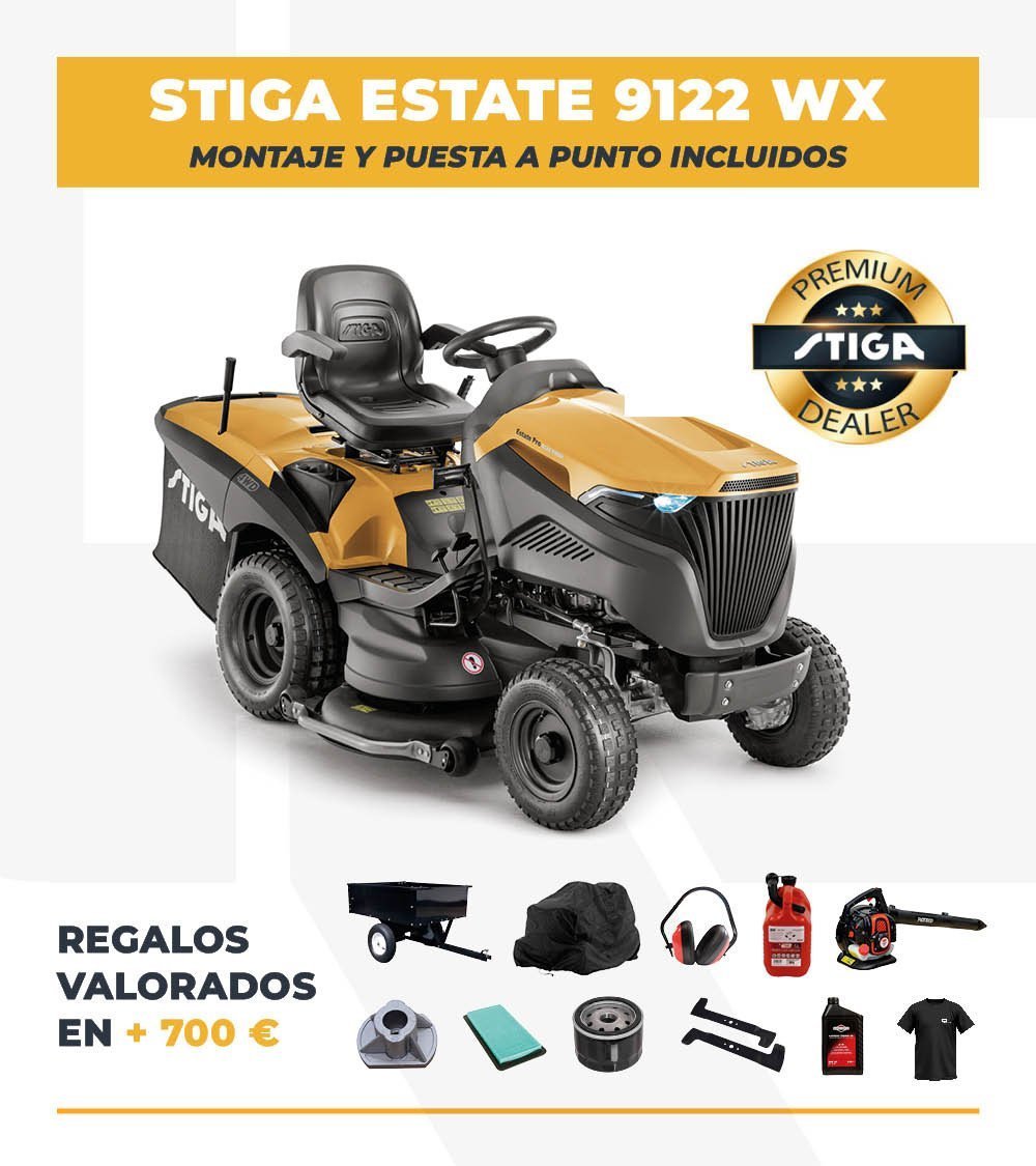Tractor cortacésped 4×4 Stiga Estate 9122 WX 122cm 22HP Honda